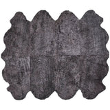 Premium kort krøllet Lammeskind fra NZ 180x214 - Antracite