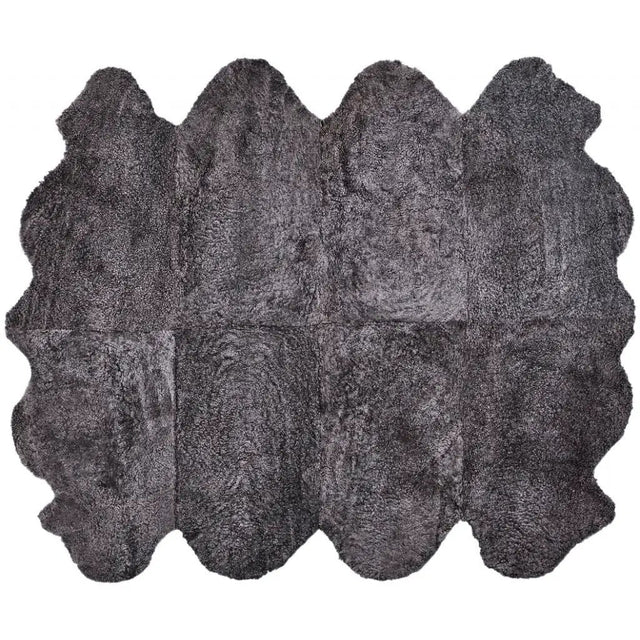 Premium kort krøllet Lammeskind fra NZ 180x214 - Antracite