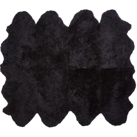 Premium kort krøllet Lammeskind fra NZ 180x214 - Black