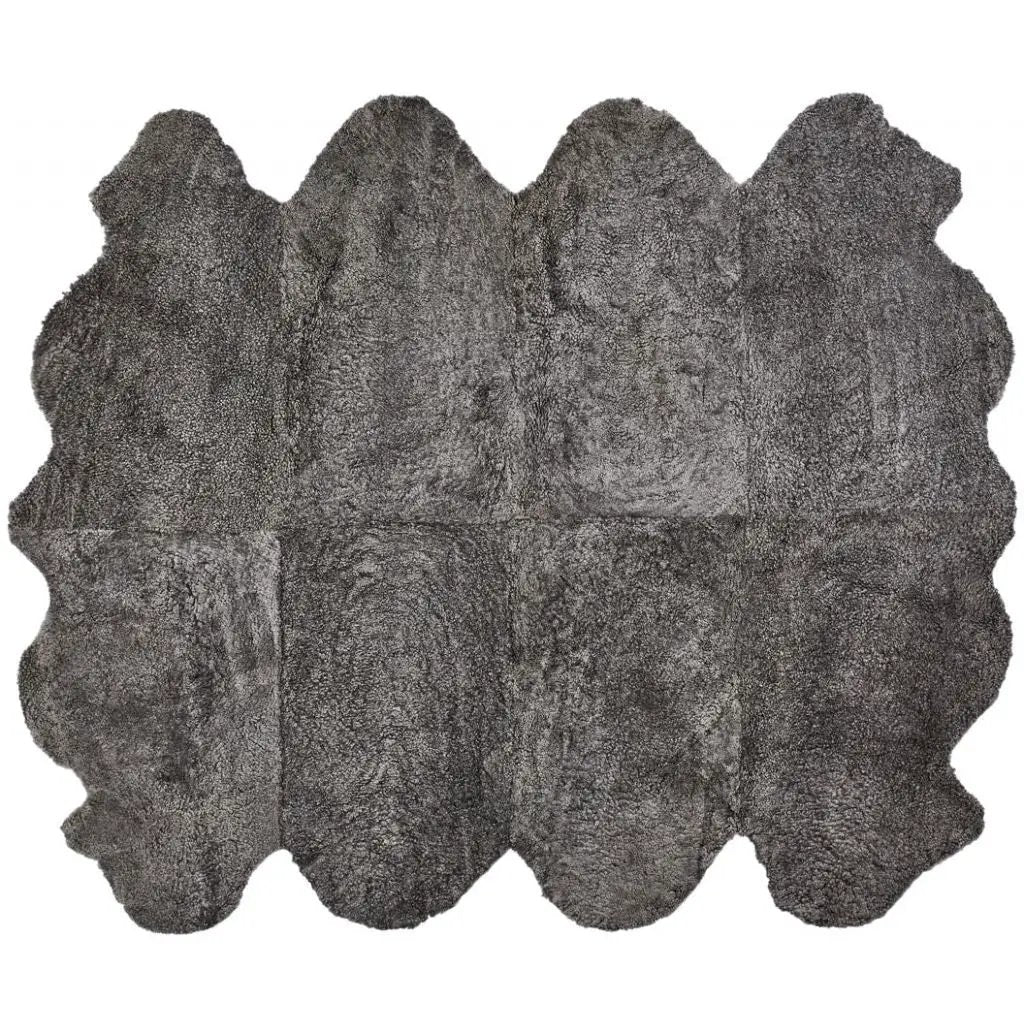 Premium kort krøllet Lammeskind fra NZ 180x214 - Graphite
