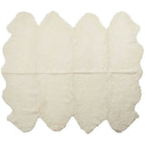 Premium kort krøllet Lammeskind fra NZ 180x214 - Ivory