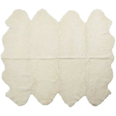 Premium kort krøllet Lammeskind fra NZ 180x214 - Ivory