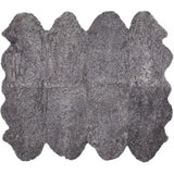 Premium kort krøllet Lammeskind fra NZ 180x214 - Light Grey snowtop