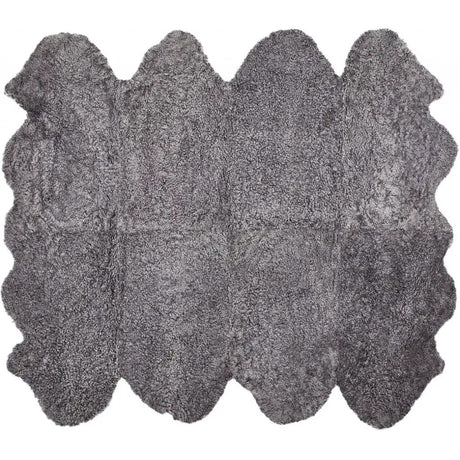 Premium kort krøllet Lammeskind fra NZ 180x214 - Light Grey snowtop