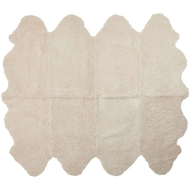 Premium kort krøllet Lammeskind fra NZ 180x214 - Pearl