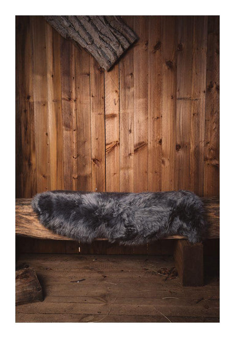 Premium langhåret Lammeskind fra NZ 135 - Steel - Unoliving.com