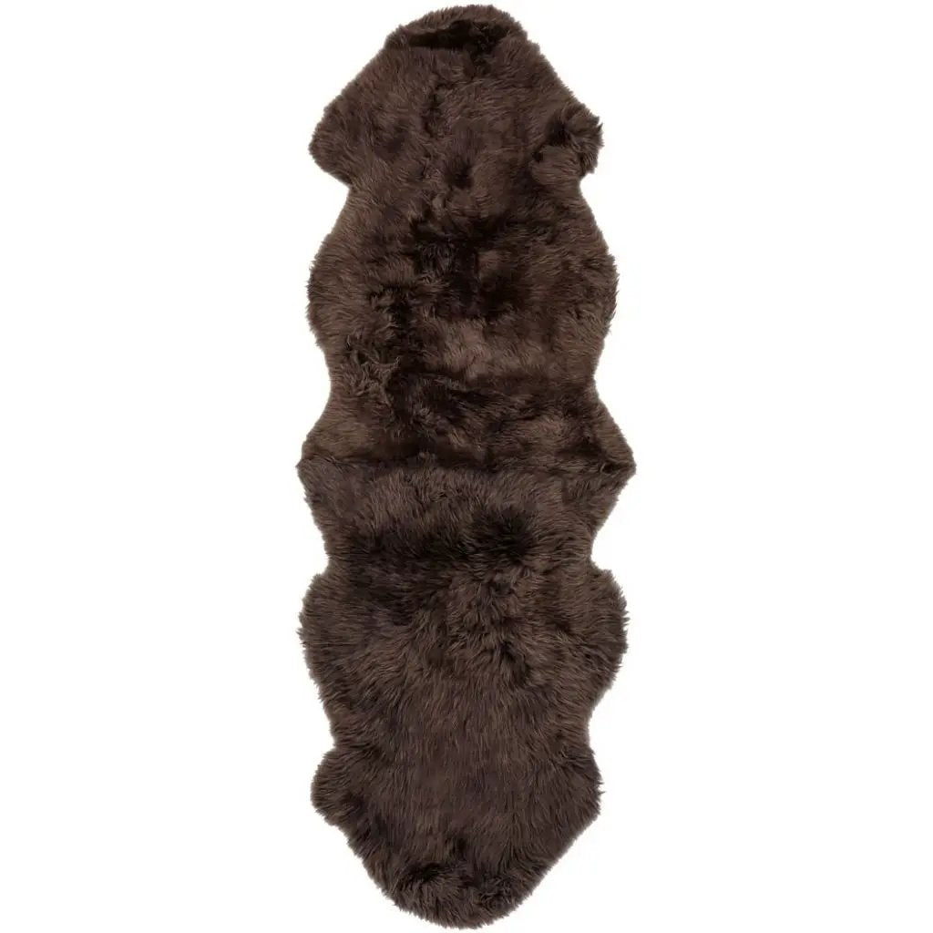 Premium langhåret Lammeskind fra NZ 180 - Walnut