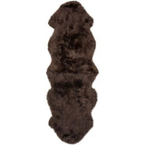 Premium langhåret Lammeskind fra NZ 180 - Walnut