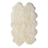 Premium langhåret Lammeskind fra NZ 180x110 - Ivory