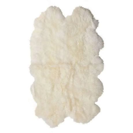 Premium langhåret Lammeskind fra NZ 180x110 - Ivory