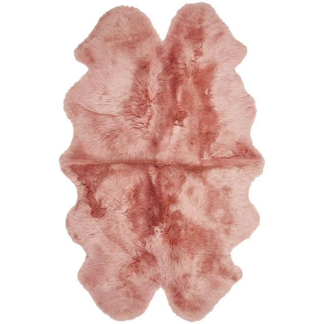 Premium langhåret Lammeskind fra NZ 180x110 - Rosa