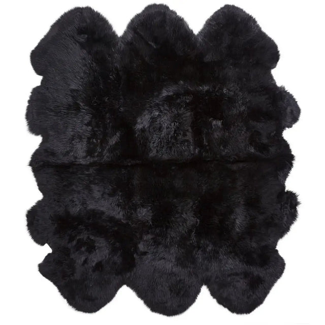 Premium langhåret Lammeskind fra NZ 180x162 - Black