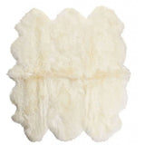 Premium langhåret Lammeskind fra NZ 180x162 - Ivory