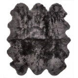 Premium langhåret Lammeskind fra NZ 180x162 - Steel