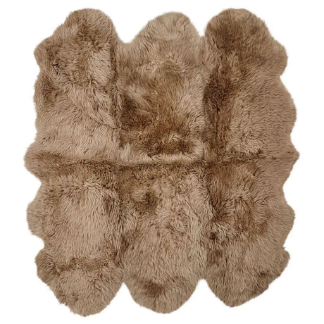 Premium langhåret Lammeskind fra NZ 180x162 - Taupe