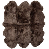 Premium langhåret Lammeskind fra NZ 180x162 - Walnut