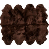 Premium langhåret Lammeskind fra NZ 180x214 - Chocolate
