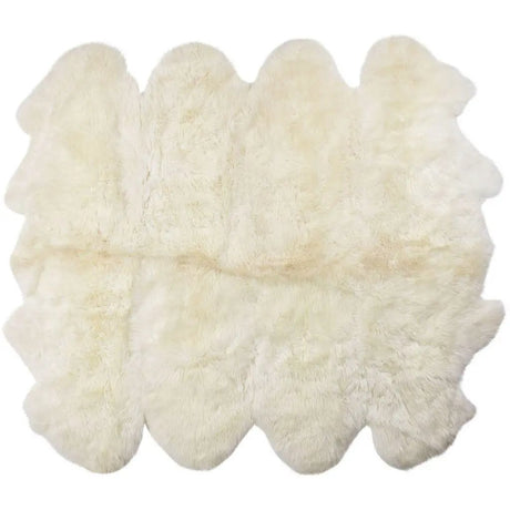 Premium langhåret Lammeskind fra NZ 180x214 - Ivory