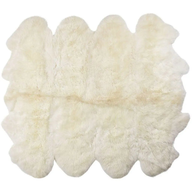 Premium langhåret Lammeskind fra NZ 180x214 - Ivory