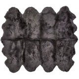 Premium langhåret Lammeskind fra NZ 180x214 - Steel
