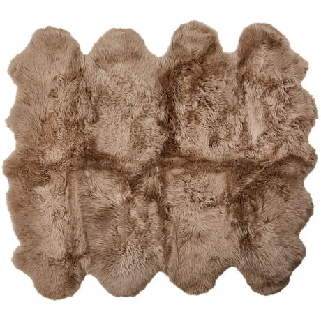 Premium langhåret Lammeskind fra NZ 180x214 - Taupe