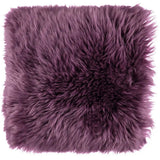 Pude, Langhåret NZ Lammeskind, 35x35, Aubergine