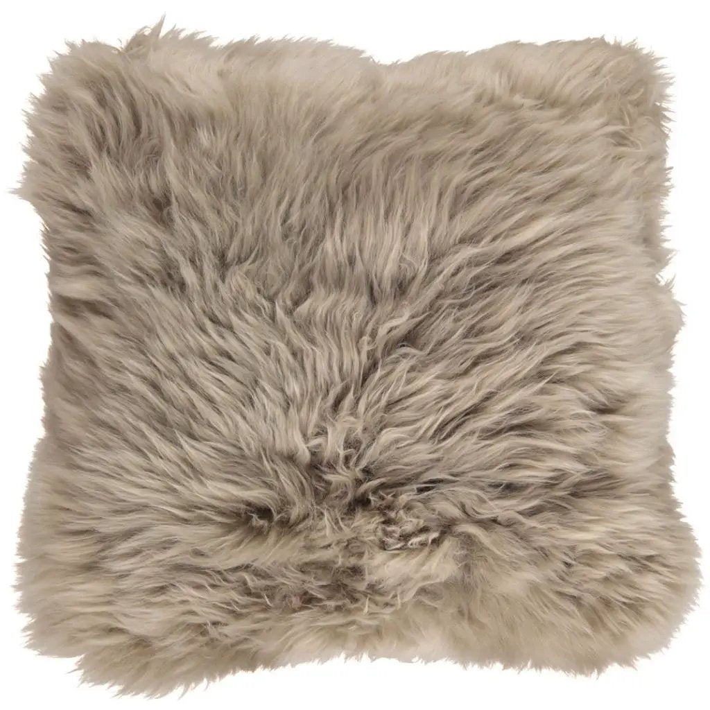Pude, Langhåret NZ Lammeskind, 35x35, Taupe