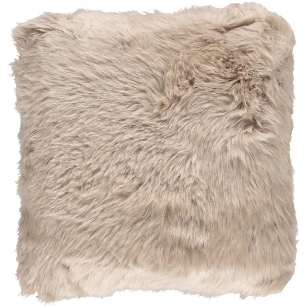Pude, Langhåret NZ Lammeskind, 35x35, Warm Sand