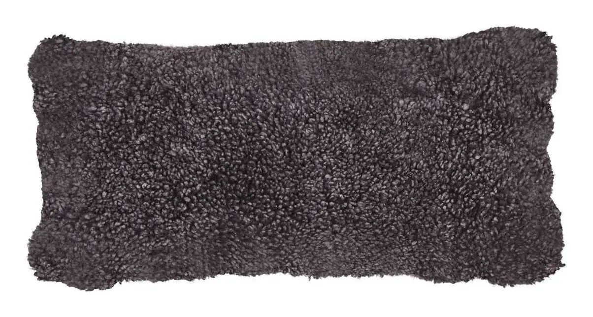 Pude af NZ krøllet lammeskind - Graphite, 30x60