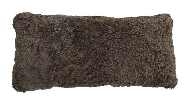 Pude af NZ krøllet lammeskind - Taupe, 30x60