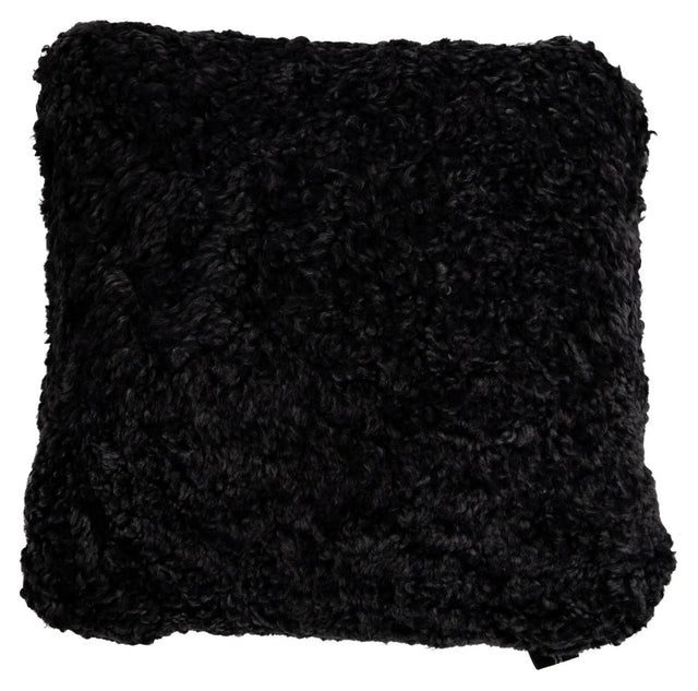 Pude af Premium NZ krøllet lammeskind - Antracite, 40x40