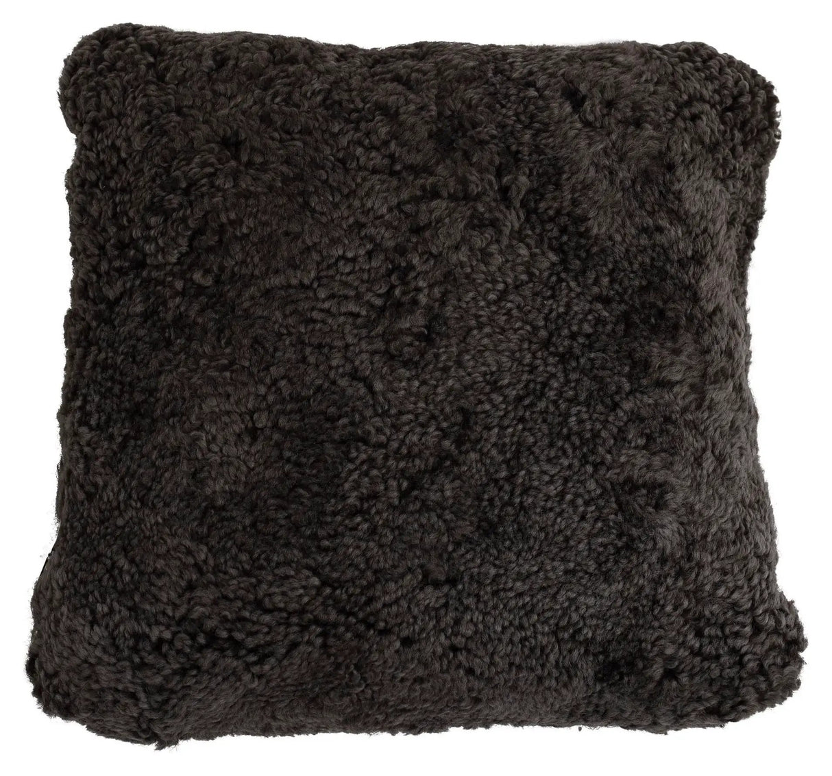 Pude af Premium NZ krøllet lammeskind - Cappuccino, 40x40