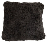 Pude af Premium NZ krøllet lammeskind - Cappuccino, 40x40