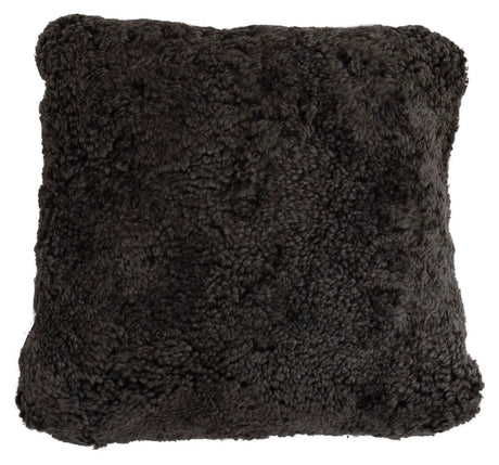 Pude af Premium NZ krøllet lammeskind - Cappuccino, 40x40