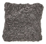 Pude af Premium NZ krøllet lammeskind - Graphite, 40x40