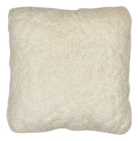 Pude af Premium NZ krøllet lammeskind - Ivory, 40x40