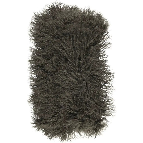 Pude af tibetansk lammeskind, 28x56, Hedge Green
