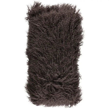 Pude af tibetansk lammeskind, 28x56, Taupe