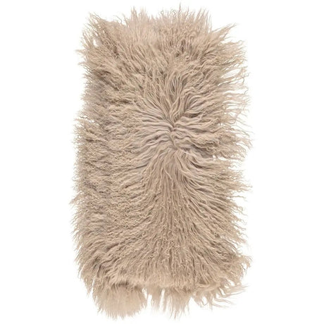 Pude af tibetansk lammeskind, 28x56, Warm Sand
