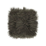 Pude af tibetansk lammeskind, 40x40, Hedge Green
