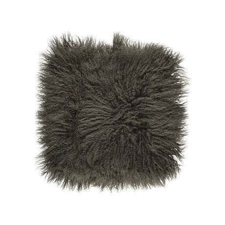 Pude af tibetansk lammeskind, 40x40, Hedge Green