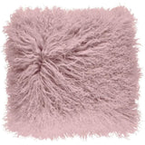 Pude af tibetansk lammeskind, 40x40, Rosa