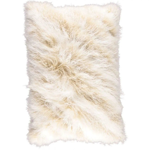 Pude, tibetansk lammeskind, 60x90, Arctic Sunrise/Ivory