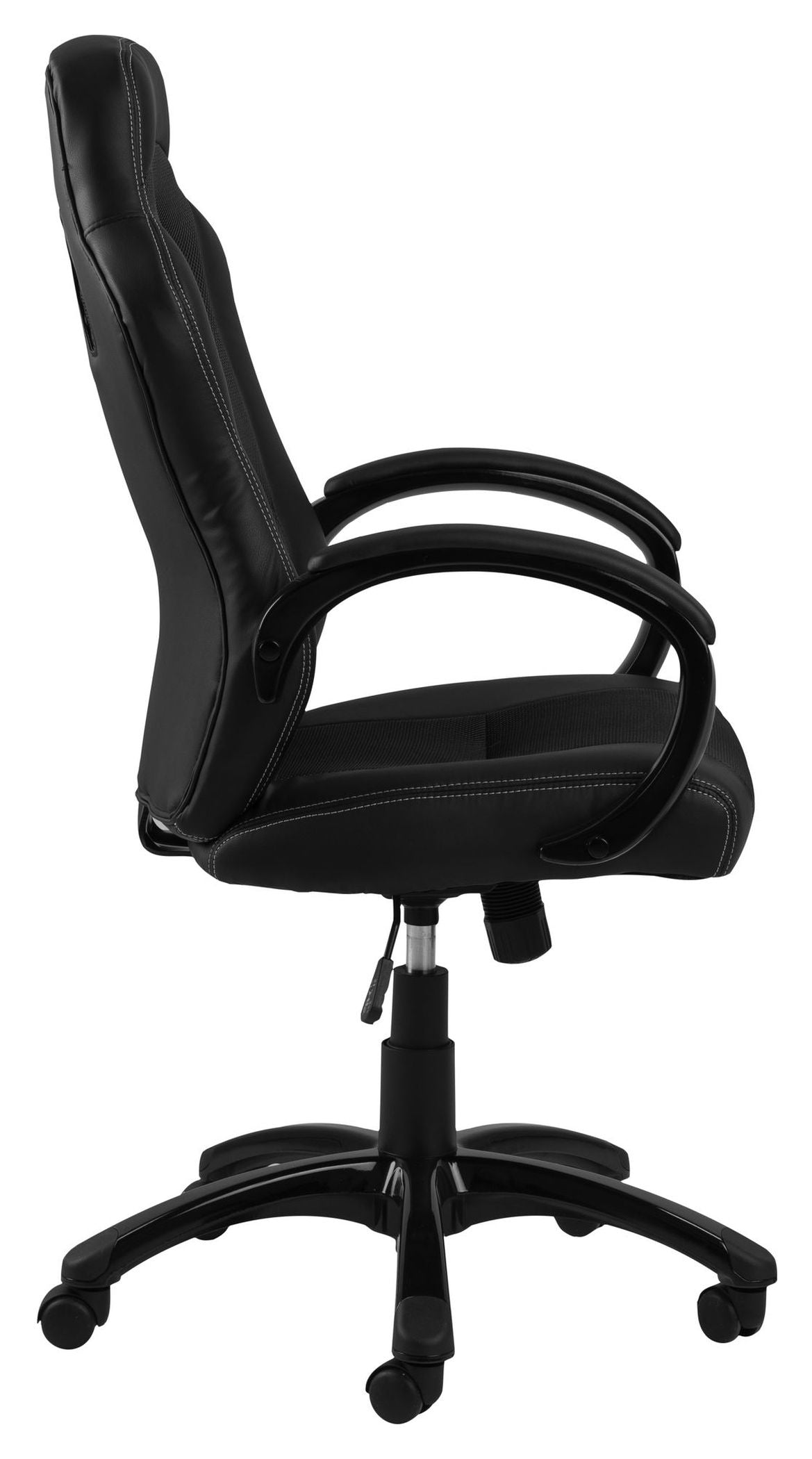 Race Gamerstol m. drejefunktion og gaslift, Sort stof/PU - Unoliving.com