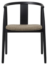 Relate, spisebordsstol m/armlæn - sort/latte - Unoliving.com