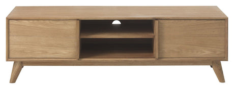 Rho Tvbord m. 2 låger - Egefinér, B150