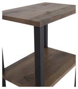 Rise Sengebord - Vintagebrun recycled Papirtop