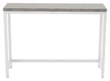Rise Sidebord - Beton-look/Hvide Metalben, 110x30 - Unoliving.com