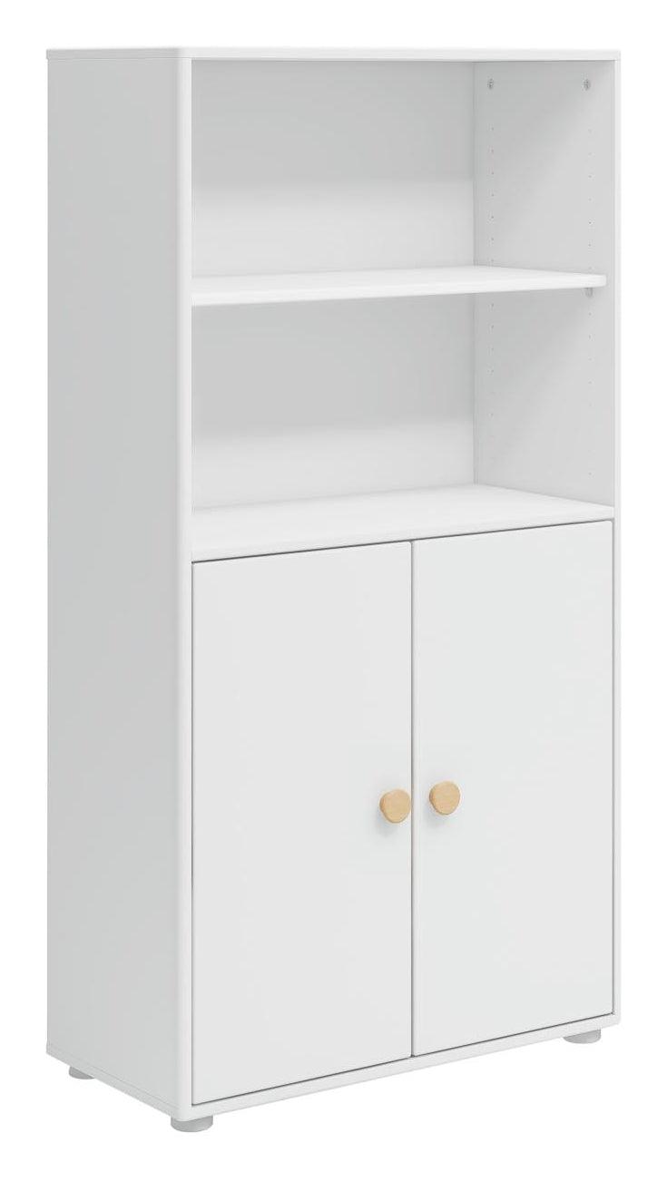 Roomie Midi-reol m. 2 låger, Hvid/Eg - Unoliving.com