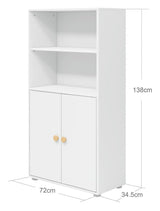 Roomie Midi-reol m. 2 låger, Hvid/Eg - Unoliving.com